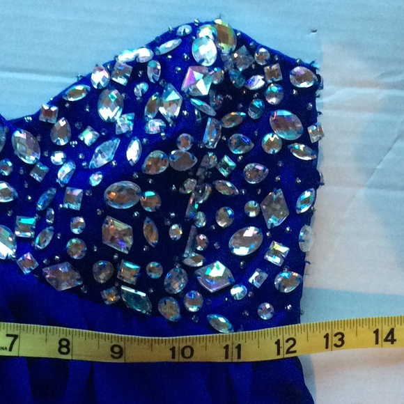 B.Darlin Royal Blue Dress with Rhinestones, Sz 5/6 - Picture 14 of 15